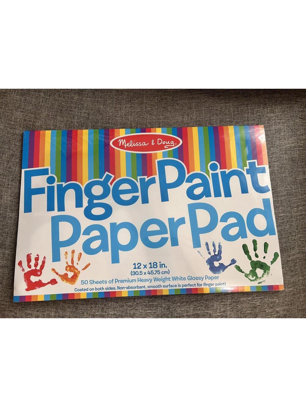 Melissa & Doug Finger Paint Paper Pad 12 x 18 inches 50 Sheets New